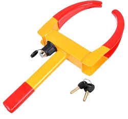 Zone Tech Wheel Lock Security Tire Clamp - Premium Quality Heavy Duty Anti- Theft Protective Vehicle Wheel Lock