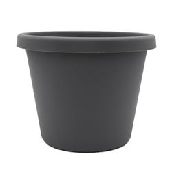 The HC Companies Maceta Redonda Prima de 6 Pulgadas, Maceta pequeña de plástico con Borde Enrollado para Plantas de Interior y Exterior, Flores, Hierbas, Gris cálido