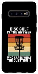 Carcasa para Galaxy S10+ Retro Disc Golf es la respuesta a quién le importa cuál es la pregunta