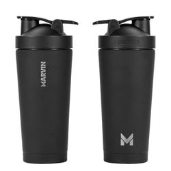 MARVIN Thermos THE SHAKER 750 ML | Thermos in acciaio inossidabile | Mantiene freddo 12 ore | Mantiene calore 8 ore | Bottiglia d'acqua in acciaio inossidabile | Senza BPA | Coperchio anti-perdite
