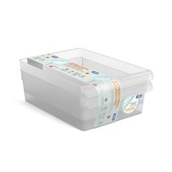 Rotho Loft Set of 3 refrigerator organizer, food-safe plastic (PP) BPA-free, transparent, (31.0 x 22.0 x 12.0 cm)