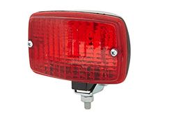 HELLA 2NE 002 985-001 Piloto anti-nevoeiro traseiro - halogénio - 12 V - montagem exterior - cor da tulipa: vermelho - Conector: Conector plano - esquerda/traseira/direita