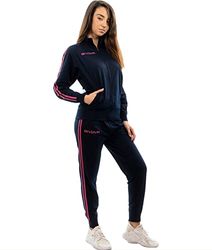 Givova Terry Blue/Fuchsia Cotton School Tracksuit Size 7XS