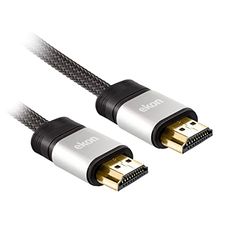 Ekon HDMI-kabel, ethernetstekker 2.1, stekker naar stekker, 8K Ultra HD en 3D, vergulde stekker, knikbescherming, voor tv, projector, laptop, pc, MacBook, Playstation, Nintendo Switch