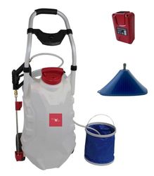 Pro Sprayer 4: spruzzatore elettrico 30L con risciacquo integrato, portata 13 m, 1 batteria, 3 ugelli spray