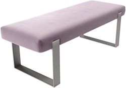 Vant Gestoffeerd Slaapkamer Bed Bank - Woonkamer & Lounge Ottomaanse - 158 kg Gewicht Capaciteit (Fluweel Stoffig Roos)