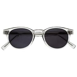 Opulize Rox Súper Elegante Brillante Claro Mujeres Hombres Lectores De Sol Gafas De Lectura UV400 Bisagras De Metal Redondo S89-C +1,00