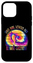 This Girl Loves Her German Shepherd Dog Tie Dye Puppy Case for iPhone 12 mini