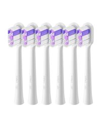 Laifen Cabezales de repuesto para cepillos de dientes para adultos, paquete de 6, compatibles con cepillos de dientes eléctricos Laifen Wave (ultra blanqueamiento, blanco)