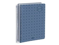 Liderpapel A6 2024 Spiraalplanner met weekoverzicht, polypropyleen, papier, 70 g, blauw