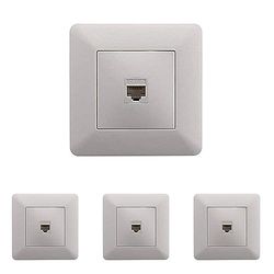 Artezo 135712-AGPO2A, Prise réseau RJ45 CAT6,Blanc (Lot de 4)
