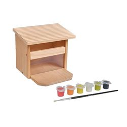 Eichhorn - Outdoor voederhuis - eekhoorntje voederhuis om te monteren en te beschilderen, incl. penseel en verf, van lindehout, geschikt voor kinderen vanaf 6 jaar 100004586