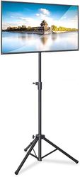 Pyle TV Standaard -TV Statief - Draagbare Televisie Stand met Verstelbare Hoogte - Televisie Tripod - Opvouwbare Beugel - Geschikt voor LCD LED Flatscreen - Draagvermogen van 10 kg