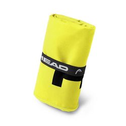 HEAD Active Fluo - Asciugamano Microfibra con Elastico, Asciugamano Palestra Leggero a Rapida Asciugatura Valido come Telo Multiuso, Asciugamani Bagno Assorbente Salvaspazio da Viaggio 60x110, Giallo
