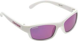 Cressi Yogi Óculos de sol para crianças, unissexo, 100% de proteção UV, branco/rosa
