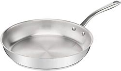 Tefal Pierre Gagnaire Poêle acier inoxydable 24 cm, Base de diffusion de chaleur, Poignée rivetée, Robuste, Design élégant, Tous feux dont induction, Fabriqué en France H8220402