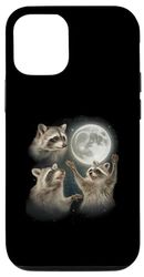 Carcasa para iPhone 13 Pro Mapache | 3 mapaches aullando a la luna divertido extraño maldito