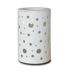 Zen'Arôme Calorya Scented Wax Burner No. 2 – Electric Fragrance Burner for Scented Fondant – Fragrance Lamp with Dimmer and Removable Bowl – Ceramic with Openwork Decoration and Mood Lighting