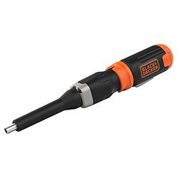 Black+Decker BCF601C-XJ Aparafusador de eixo extensível, 3,6V, 5,5 NM, bateria de lítio incorporada de 1,5Ah