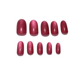 Glam’Up Paris - Faux Ongles - Pleine Couverture - Facile à Utiliser - 24 Faux Ongles par Boîte + Adhésifs Double Face - Forme Amande - N°242 - Rose Vif