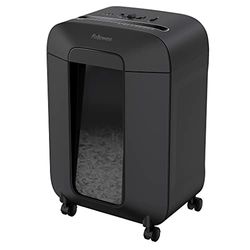 Fellowes distruggi documenti a frammento LX85, 12 fogli, per casa e piccolo ufficio, uso personale, cestino da 19 litri, distruggidocumenti con tecnologia Safesense, nero