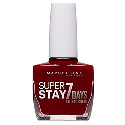 Maybelline New York Superstay 7 Days Smalto Effetto Gel, 06 Deep Red