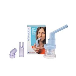 Air Liquide Healthcare, MEFAR2000, Ampolla con Boccaglio e Forcella Nasale per Aerosolterapia, Adatto per Pazienti Adulti, Compatibilità Universale con tutti gli Aerosol di tipo Pneumatico