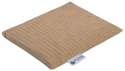 Medi Partners Almohada de hueso de cereza grande Cojín Térmico 500g Rectangular 20x25cm eco natural 100% Waffle Cotón terapia de calor + frío terapia de masaje (Beige)