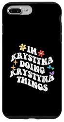 Retro Groovy Im Krystyna Facendo Krystyna cose divertenti Custodia per iPhone 7 Plus/8 Plus