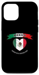 iPhone 15 Pro Mexico Flag Heritage I Love Heart Map Mexican Fan Case