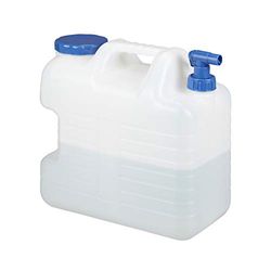 Relaxdays 20 l water jerrycan, kraantje, voor drinkwater, BPA-vrij, camping, auto, wit