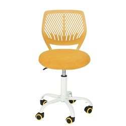 FurnitureR Silla ejecutiva ergonómica Ajustable para Ordenador de Escritorio para casa, Oficina, Estudio, Amarillo Lima, ‎plástico, 38 cm x 39 cm x 75 – 85 cm