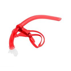 BOR NTO Swim Front con Boccaglio Silicone della Bocca per Bambini Junior Galleggiante boccaglio, Unisex, Frontschnorchel mit Silikon-Mundstück für Kinder, Rot, M