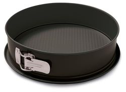 Formegolose Collectie, cakevorm, openklapbaar, 1 bodem, 24 cm, met druppelbescherming van staal met anti-aanbaklaag, kleur: zwart