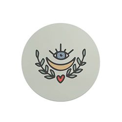 Questo Casa, Round Digital Printed Mouse Pad, Non-Slip Base, for Office and Home, Diameter:22cm