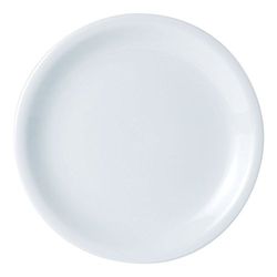 Porcelite 160326 Narrow Rim Plate, 26 cm/10.25" (Pack of 6)