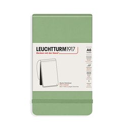 LEUCHTTURM1917 364405 Pocket Notepad (A6), Hardcover, 184 Numbered Pages, Blank, Sage