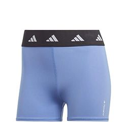 adidas Techfit Short Leggings, Blue Fusion/Carbon, XS 5 inch Women's