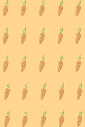 Carrot Notebook: Pastel Orange Colour Carrots Notebook, 150 pages, Dotted, 6"x9"