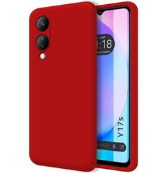 Tumundosmartphone Custodia in silicone liquido ultra morbido per Vivo Y17s colore rosso
