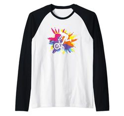 BMX Bike Lover Giro in bici BMX Maglia con Maniche Raglan