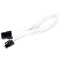 SilverStone SST-PP07-IDE6W - cavo estensione sleevato 6pin a PCI-E 6pin, 25cm, bianco