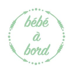 Ambiance Sticker Autocollant de Voiture Bébé à Bord Menthe - H15 x L15 cm
