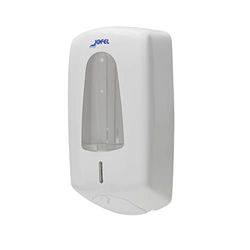 Jofel - Dosificador de Jabón para Pared Automático de Gel, Rellenable con Capacidad de 1L, Dispensador Jabón Baño, Dispensador de Jabón Óptico sin Contacto, Carcasa ABS, Aitana AC76050, Blanco