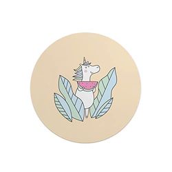 Questo Casa, Round Digital Printed Mouse Pad, Non-Slip Base, for Office and Home, Diameter:22cm