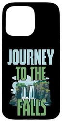 Journey Falls Nature Hiking Waterfall Trail Tee Family Trip Case for iPhone 15 Pro Max