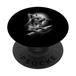 Chihuahua Playing Keyboard Piano Player Dog Lover PopSockets Adhesive PopGrip