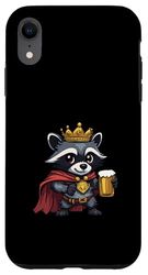 Funny Racoon With Beer Case for iPhone XR