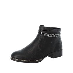 Rieker 52590-69, Bota de altura do monitor mulher, Preto e vinho: