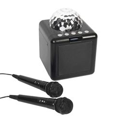 PARTY TIME, HT0151 - Juego de 2 Altavoces Karaoke Bola de Discoteca Micro, Ambiente Festivo, Calidad de Sonido Impresionante, fácil de Usar, conectividad Bluetooth, diseño portátil y Robusto